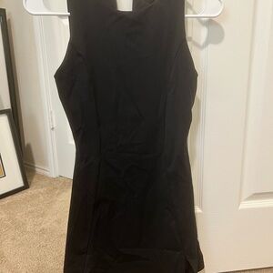 Qinsen Black Tennis Dress